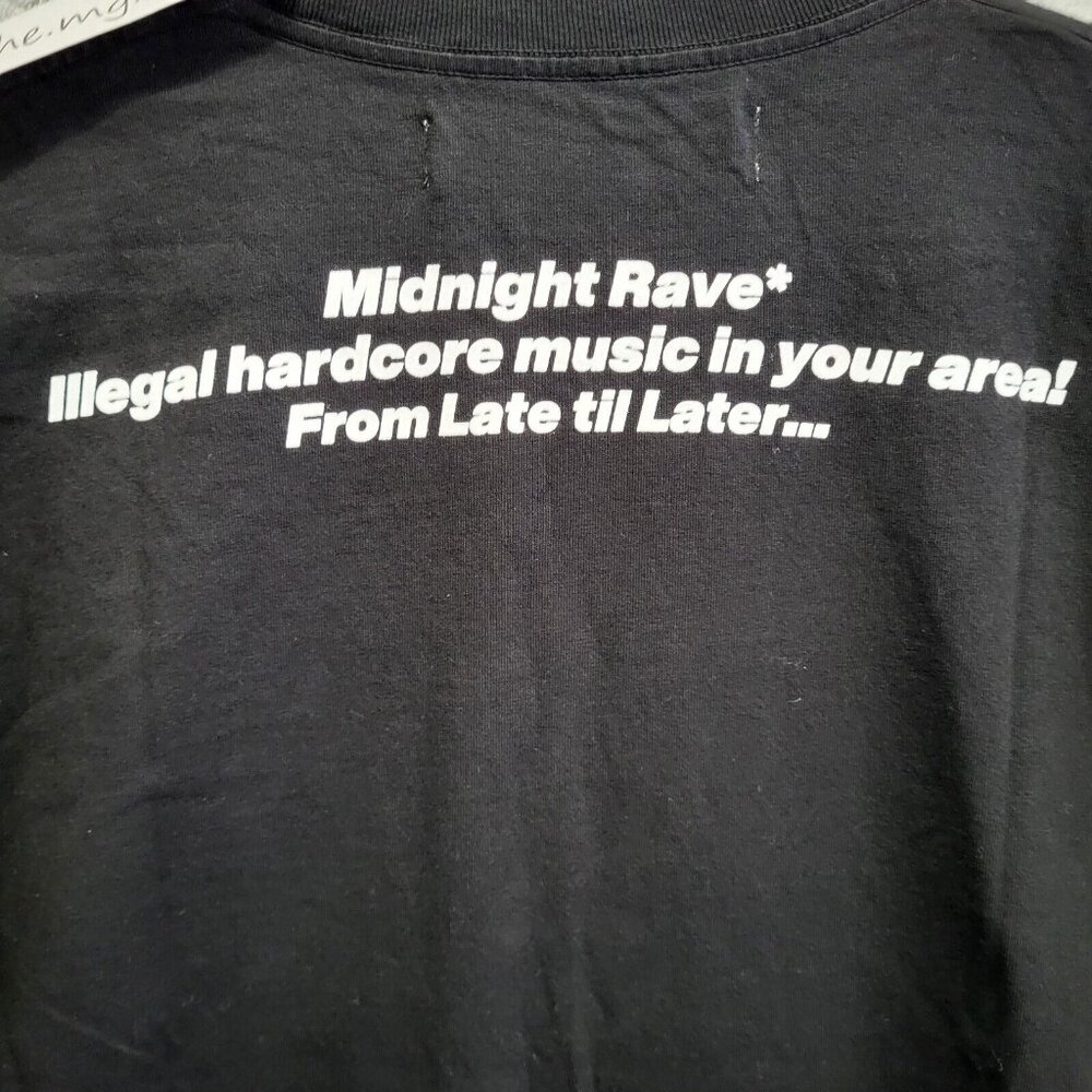 Midnight Rave 'I Fell In Love At Midnight Rave' Black Tee Shirt Mens Sz L / 3 - Picture 3 of 9